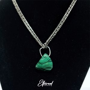 Malachite - Stainless Steel Chain