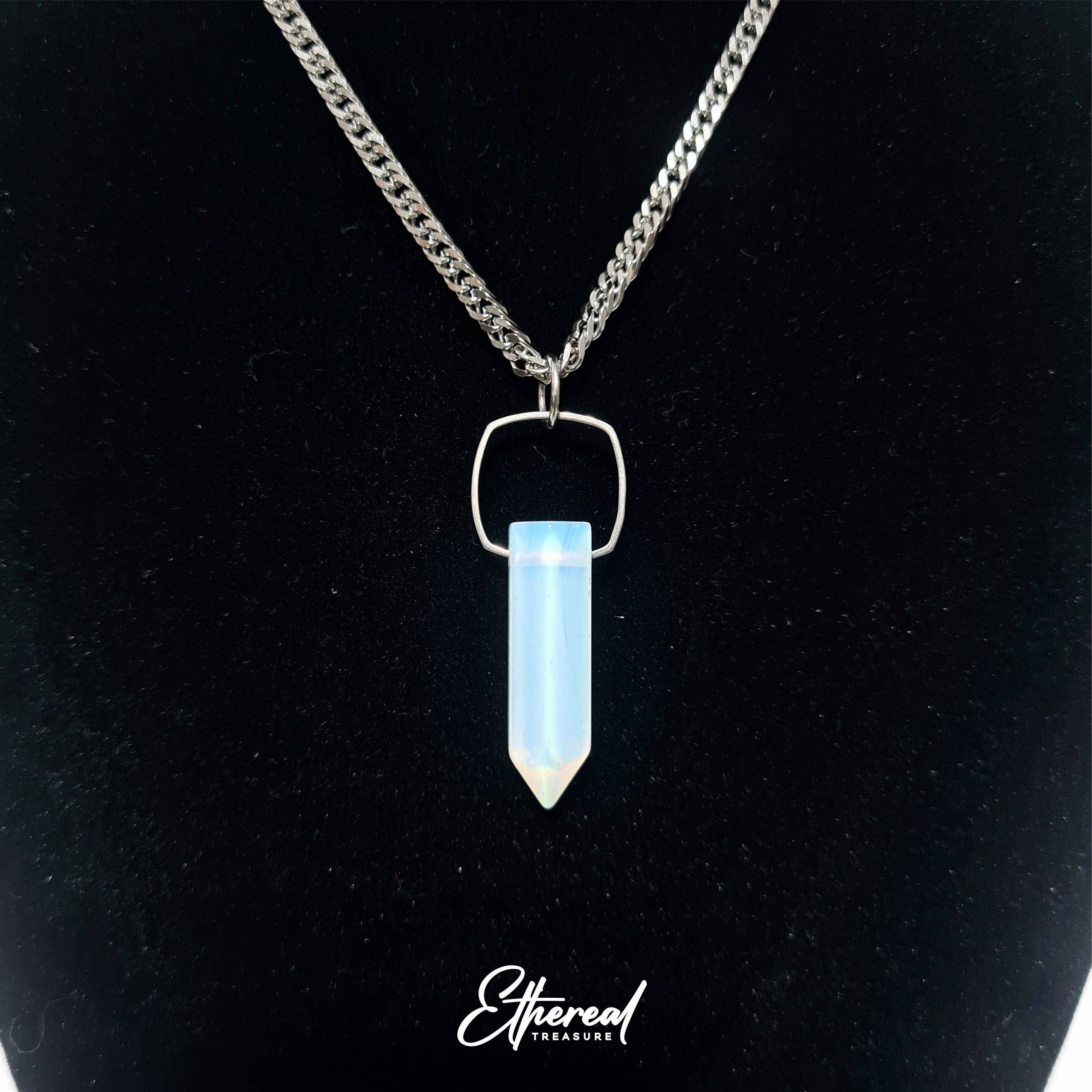 Opalite - Stainless Steel Chain