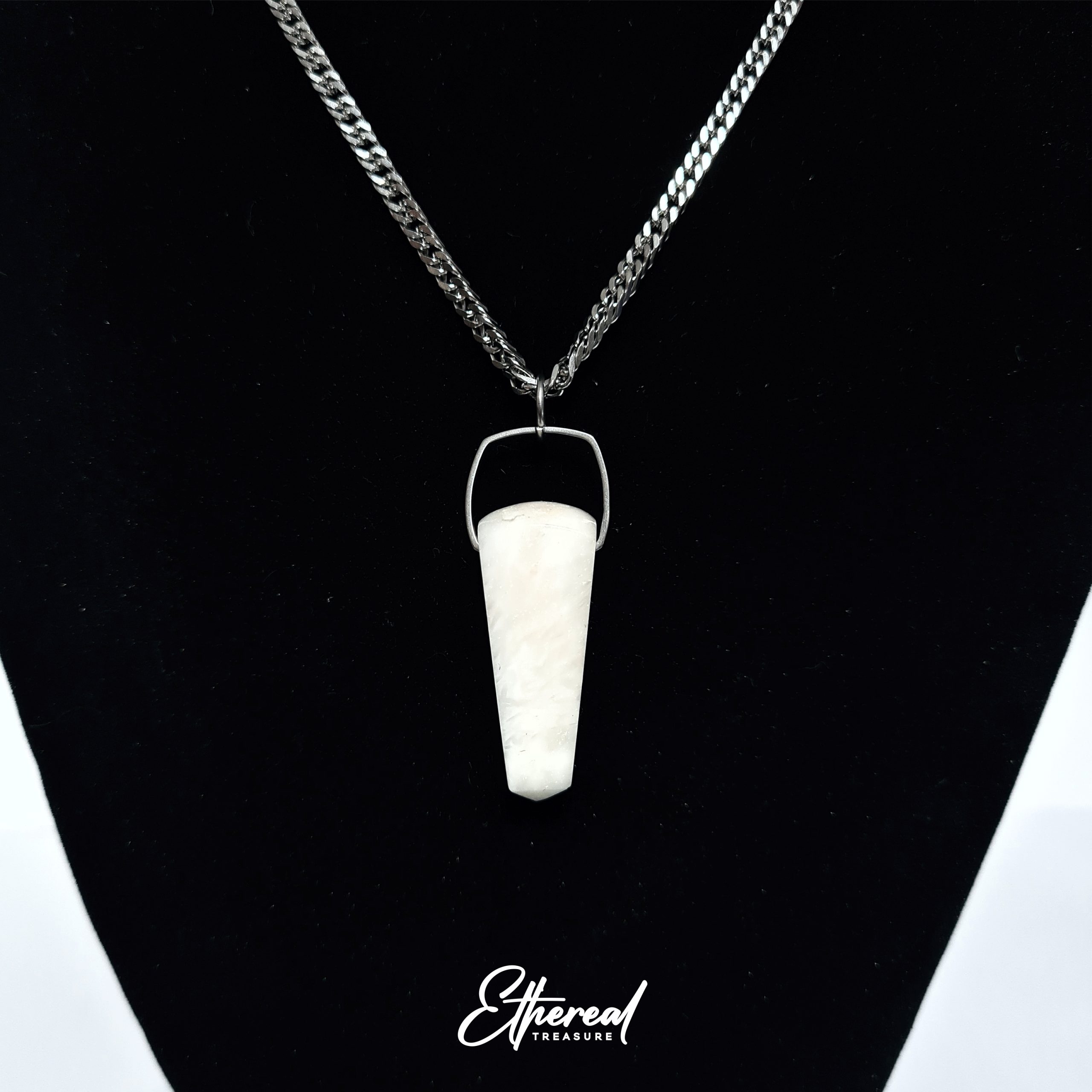 Scolecite - Stainless Steel Chain
